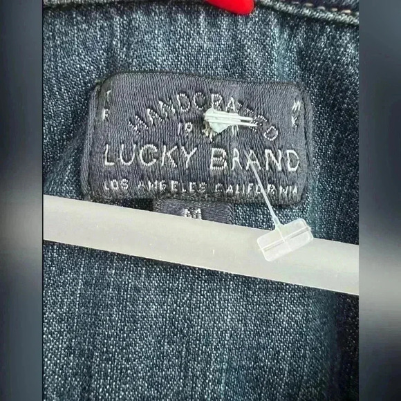 Lucky Brand Popover Denim Boho Rodeo Western Dress Size M - Picture 2 of 3